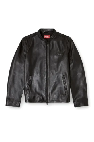 l-tad-wrd Biker jacket in waxed leather