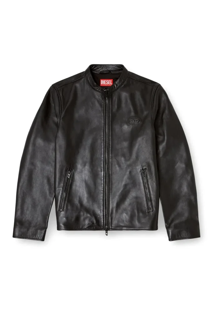 l-tad-wrd Biker jacket in waxed leather