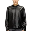 l-tad-wrd Biker jacket in waxed leather