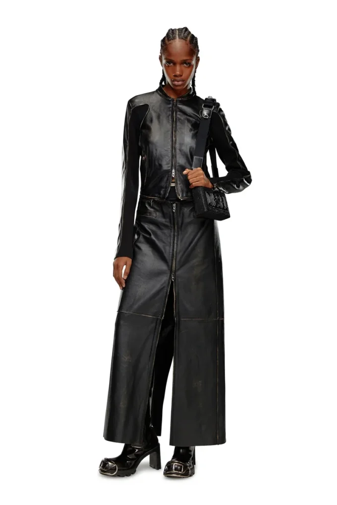 l-tot 2-in-1 convertible leather dress