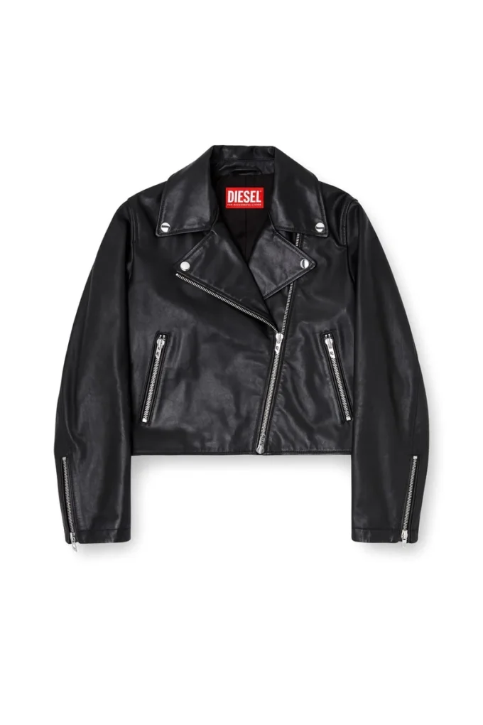l-unatic Biker jacket in waxed leather