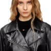 l-unatic Biker jacket in waxed leather