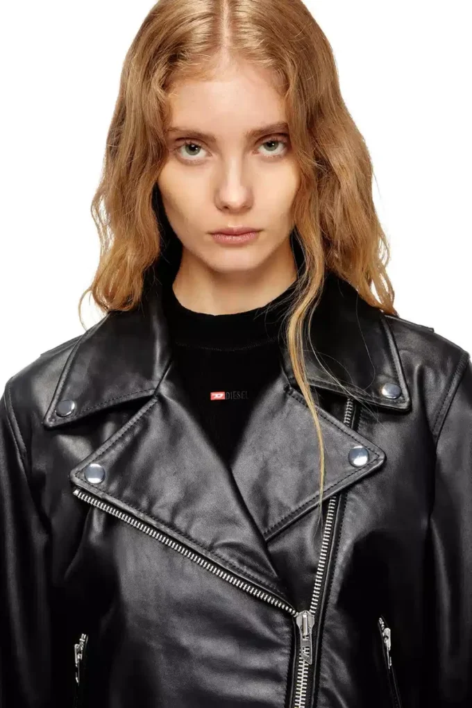 l-unatic Biker jacket in waxed leather
