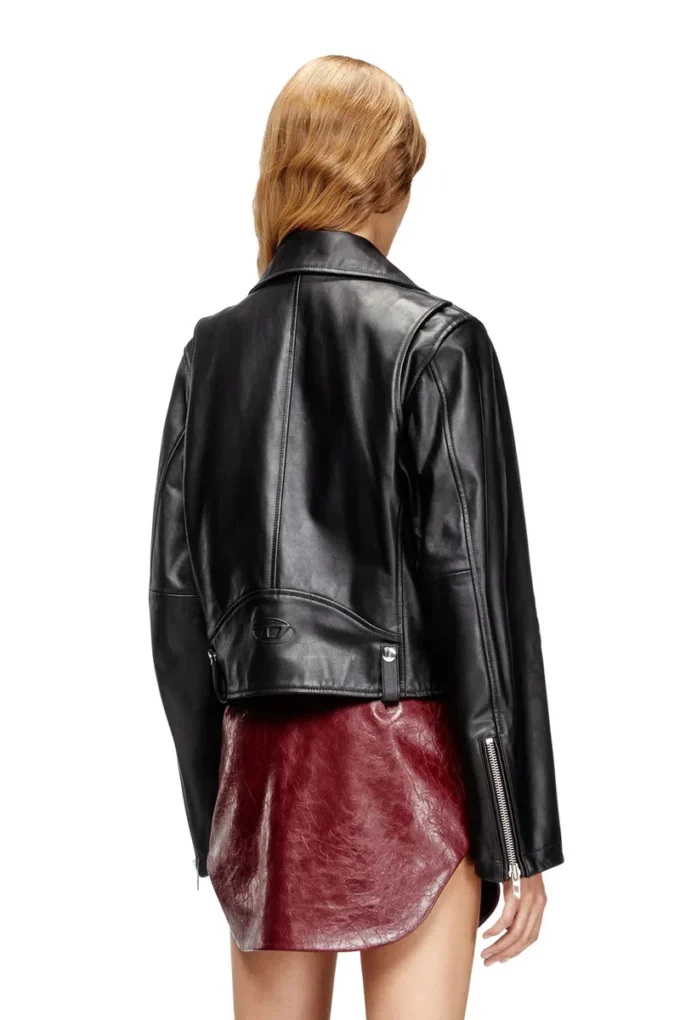 l-unatic Biker jacket in waxed leather