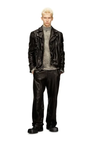 l-uncan Biker jacket in boiled leather