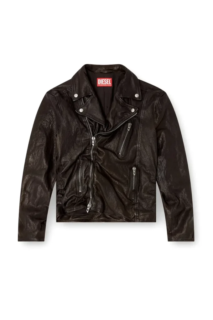 l-uncan Biker jacket in boiled leather