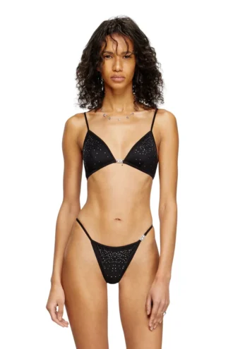 luna-dnm Microfibre triangle bra with crystals