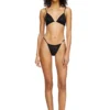 luna-dnm Microfibre triangle bra with crystals