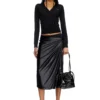 m-alima Wool cardigan with cut-out logo