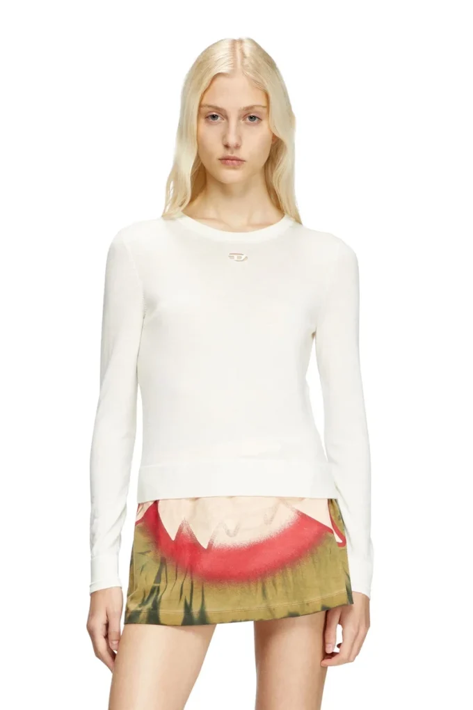 m-alinesa Wool jumper with cut-out logo