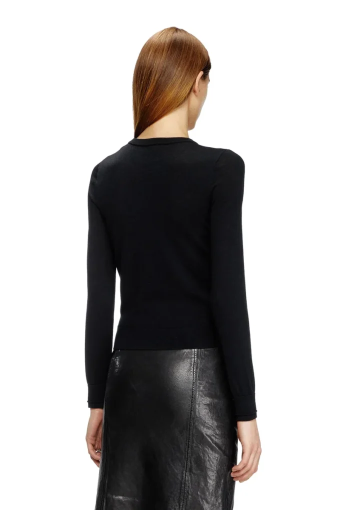 m-alinesa Wool jumper with cut-out logo