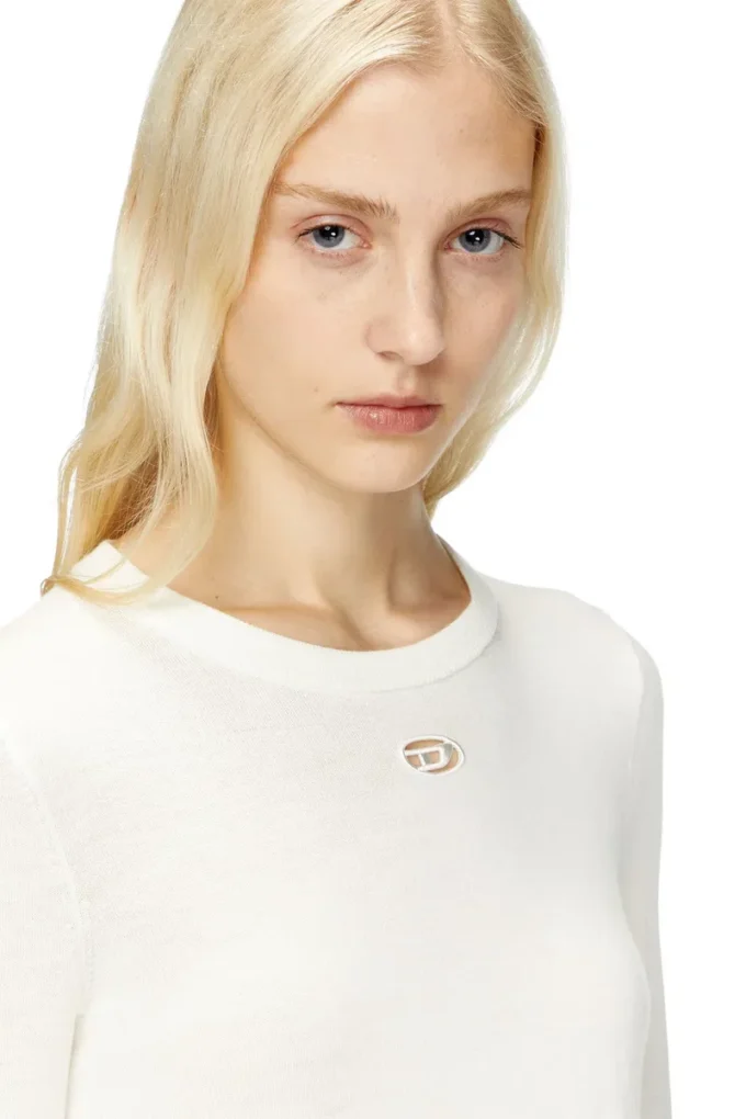 m-alinesa Wool jumper with cut-out logo
