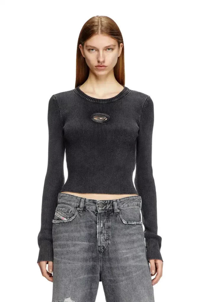 m-anchor-a Cropped jumper with cut-out logo