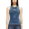 m-anchor-a-sl Rib-knit tank top with Oval D