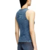 m-anchor-a-sl Rib-knit tank top with Oval D