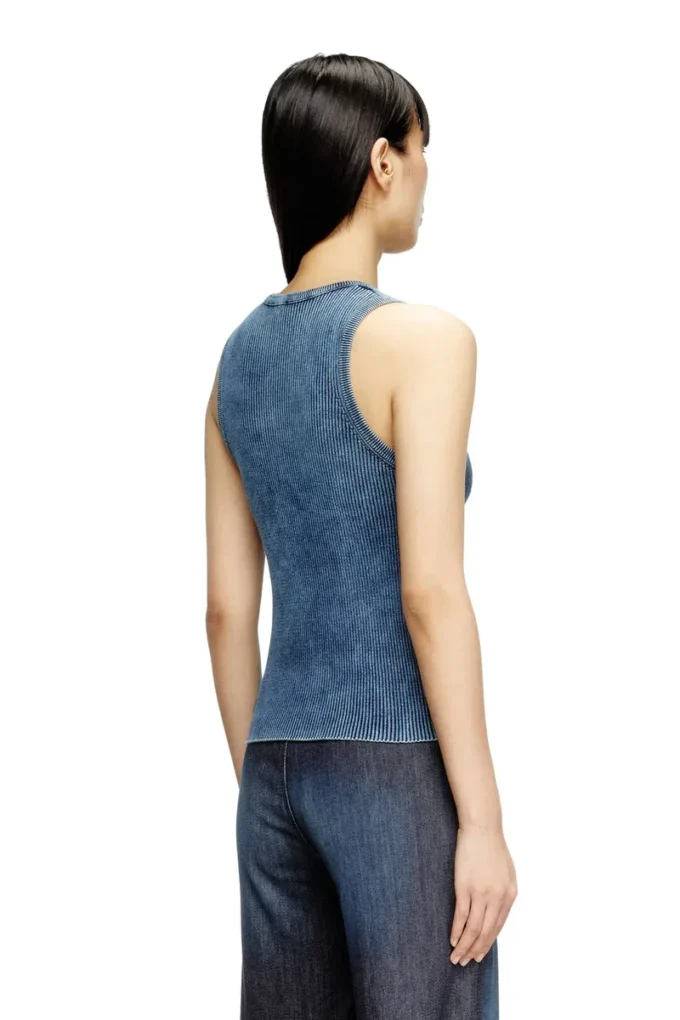 m-anchor-a-sl Rib-knit tank top with Oval D