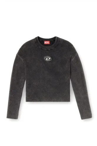 m-anchorex Cut-out ribbed jumper with Oval D plaque