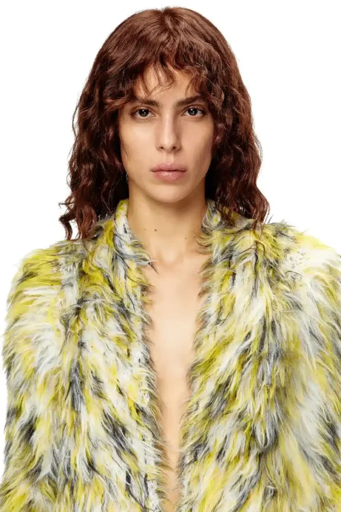 m-annaine Open-front cardigan in fluffy knit