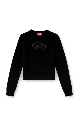 m-areesa-slim Cashmere-blend jumper with cut-out logo