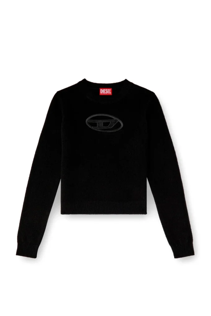 m-areesa-slim Cashmere-blend jumper with cut-out logo