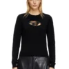 m-areesa-slim Cashmere-blend jumper with cut-out logo