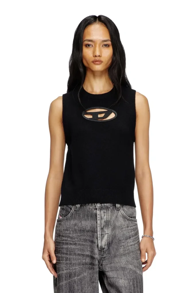m-argarin-sl Knit tank top in cashmere blend