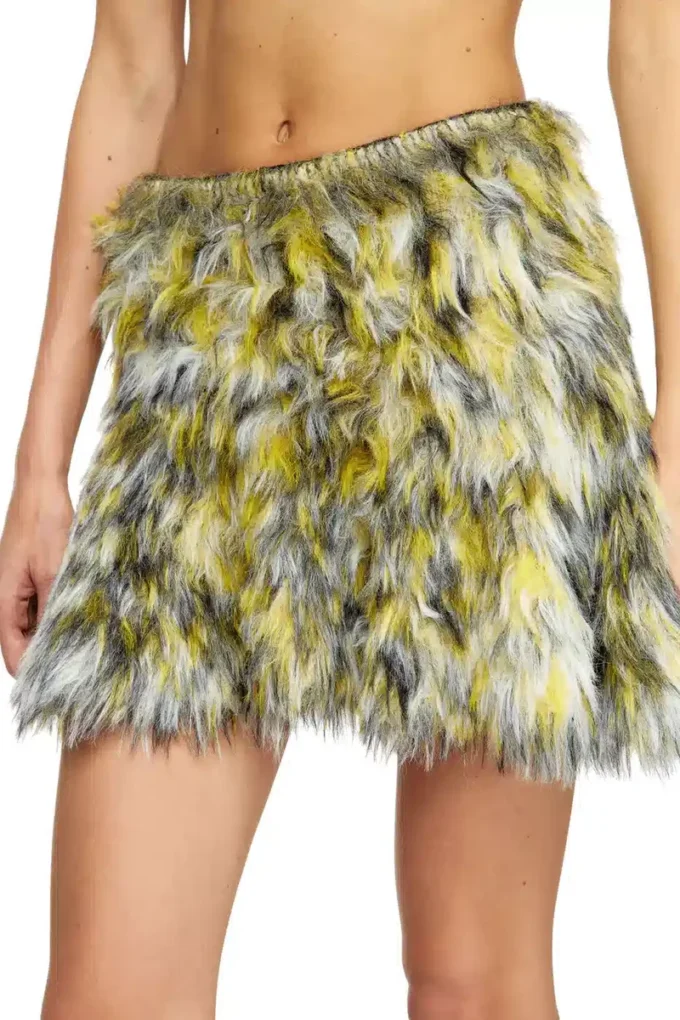 m-astrella Mini skirt in fluffy jacquard knit