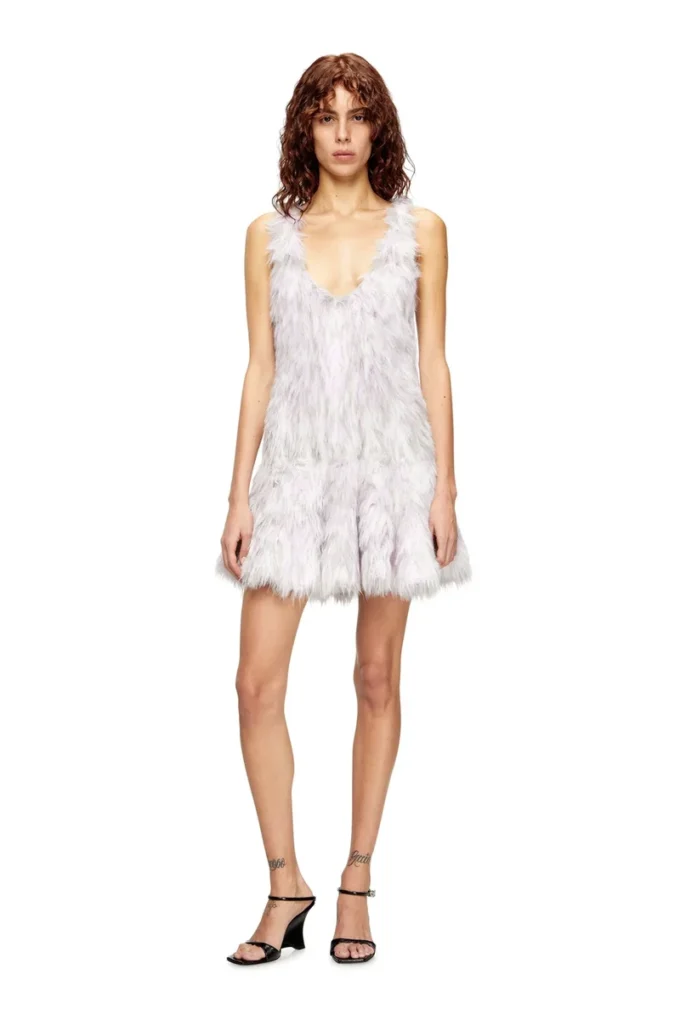 m-astrid Mini dress in fluffy jacquard knit