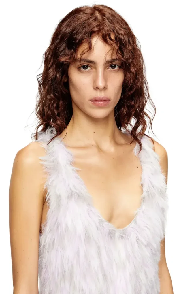 m-astrid Mini dress in fluffy jacquard knit