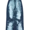 m-begonia Midi skirt in devoré metallic knit