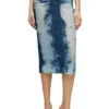 m-begonia Midi skirt in devoré metallic knit
