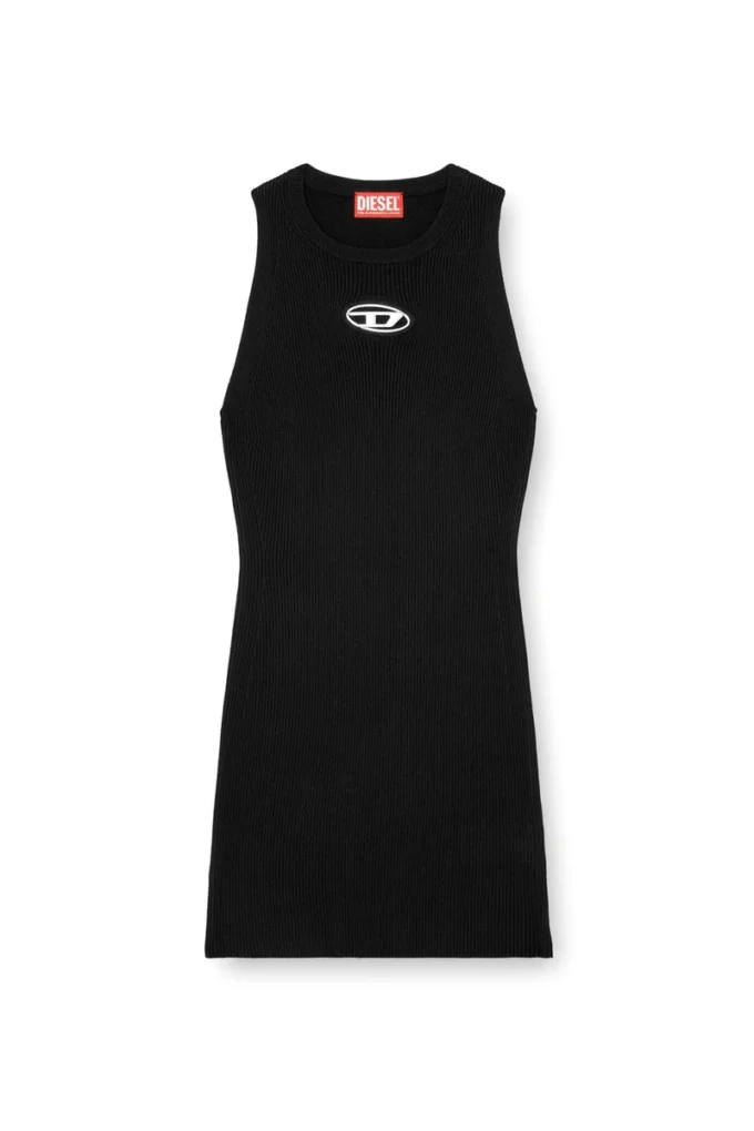 m-caddix Ribbed knit sleeveless dress