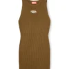 m-caddix Ribbed knit sleeveless dress