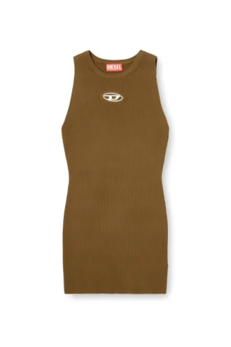 m-caddix Ribbed knit sleeveless dress