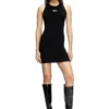 m-caddix Ribbed knit sleeveless dress