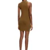 m-caddix Ribbed knit sleeveless dress