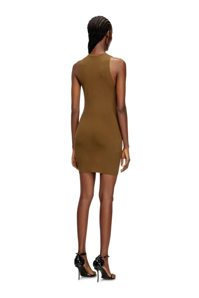 m-caddix Ribbed knit sleeveless dress