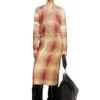 m-chloty Wool cardigan with distorted check print