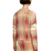 m-chloty Wool cardigan with distorted check print
