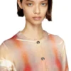 m-chloty Wool cardigan with distorted check print