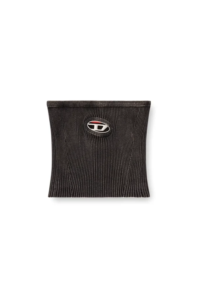 m-clarksvillex-c Knit tube top with cut-out logo