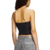 m-clarksvillex-c Knit tube top with cut-out logo