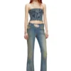 m-clarksvillex-c Rib-knit tube top with Oval D