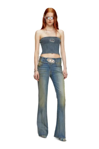 m-clarksvillex-c Rib-knit tube top with Oval D