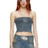 m-clarksvillex-c Rib-knit tube top with Oval D