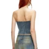 m-clarksvillex-c Rib-knit tube top with Oval D