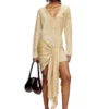 m-egaknot Knitted dress with hip tie