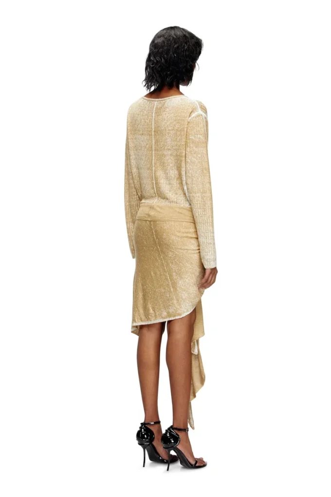 m-egaknot Knitted dress with hip tie