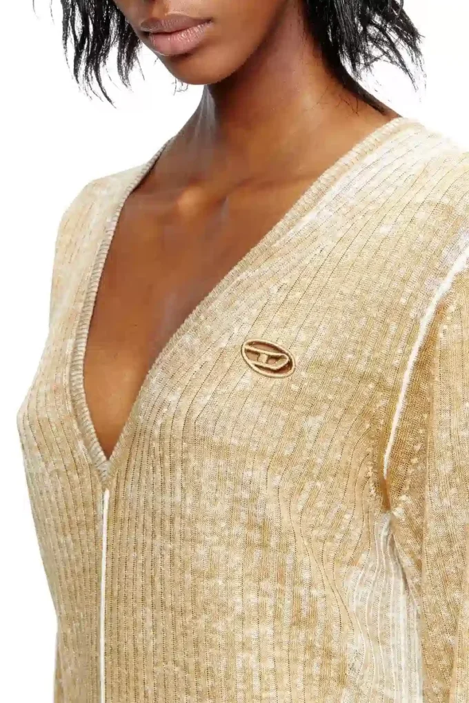 m-egaknot Knitted dress with hip tie