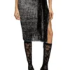 m-eganoid Knitted skirt with hip tie